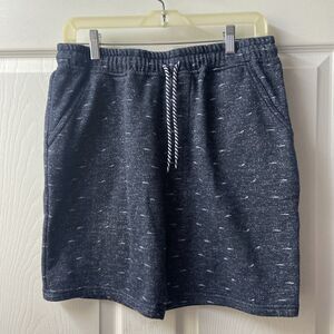 Public Records Shorts Womens Size Medium Whale Pull On Fleece Stretch Dark Gray